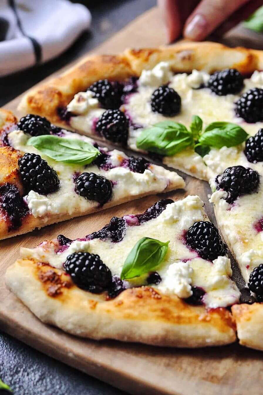 Blackberry, Basil & Ricotta Pizza