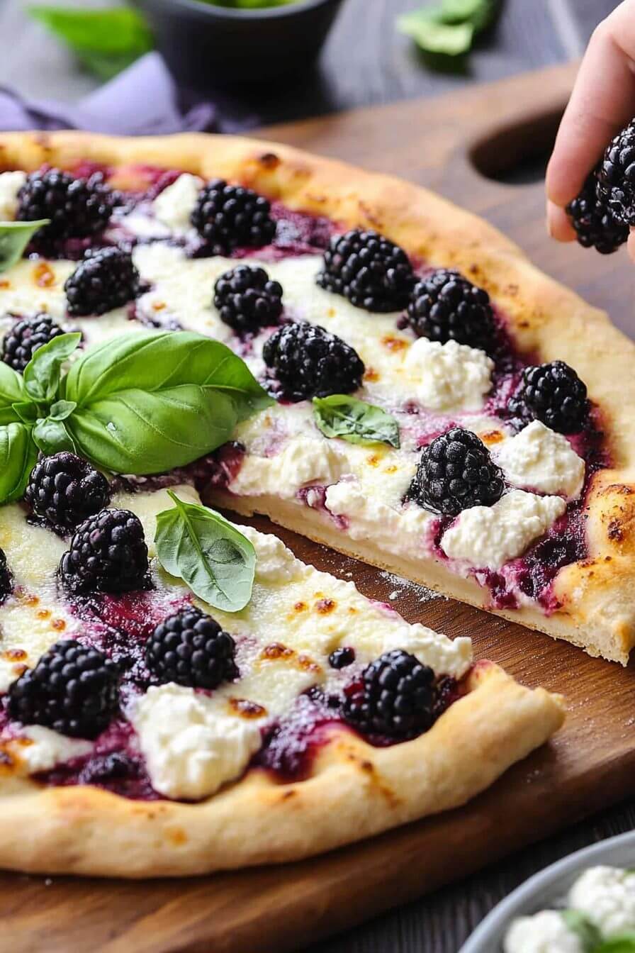 Blackberry, Basil & Ricotta Pizza