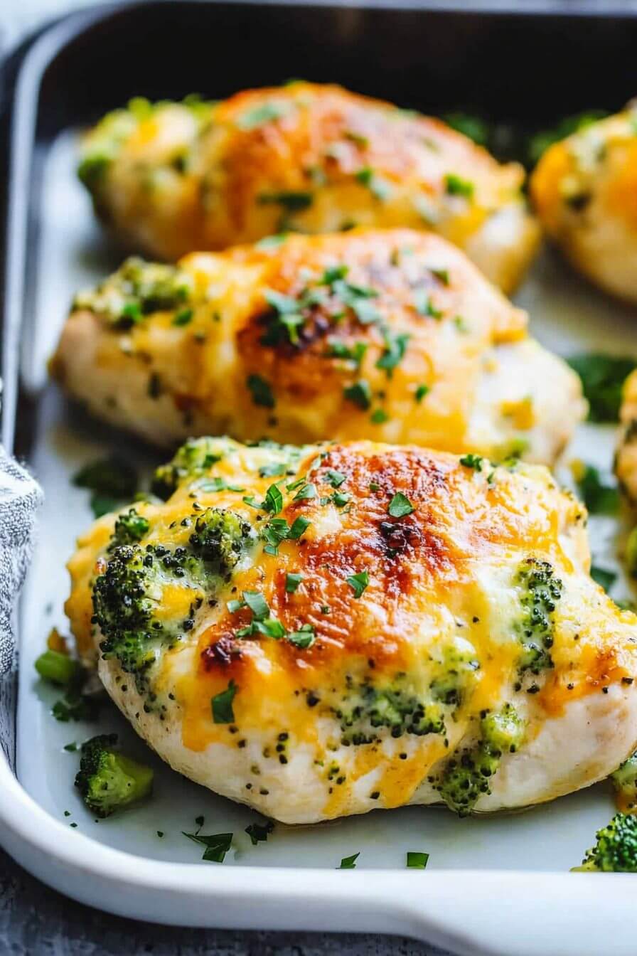 Broccoli Cheddar Stuffed Chicken Breasts