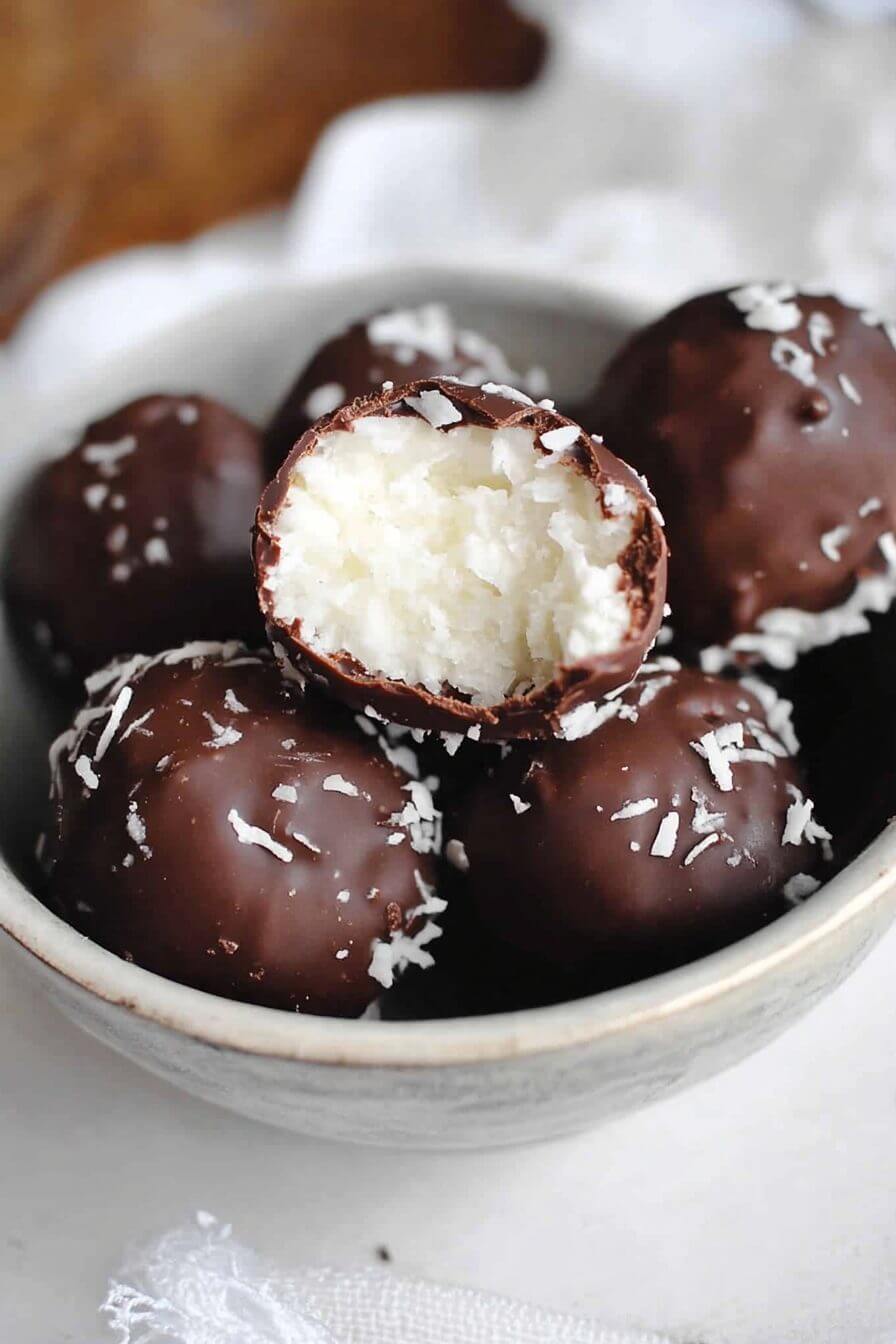 No Bake Coconut Cream Balls