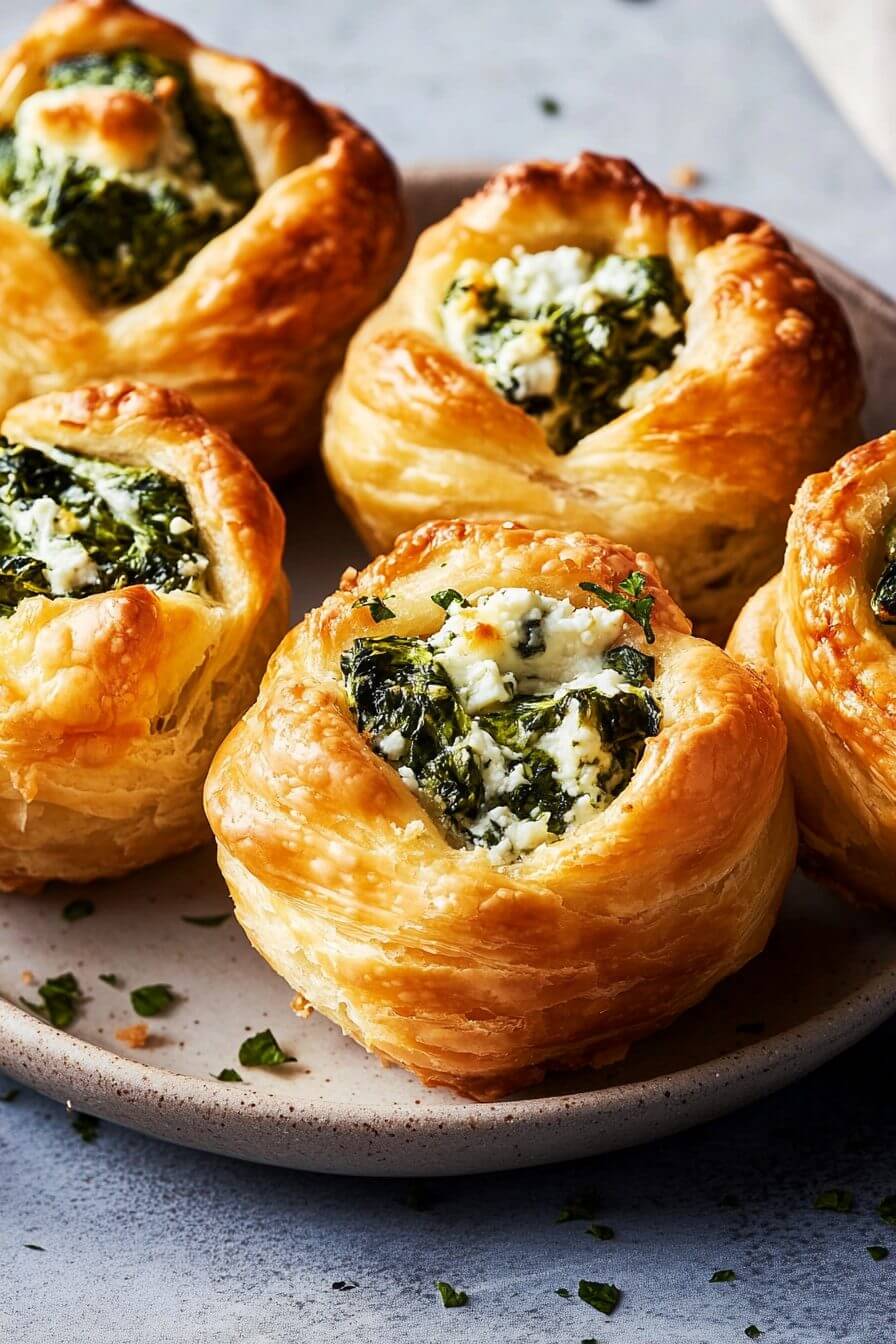 Spinach Puffs with Cream Cheese