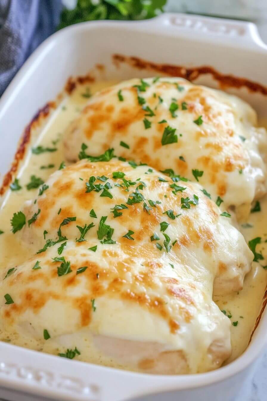 Smothered Cheesy Sour Cream Chicken