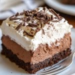 French Silk Pie Brownie Slice