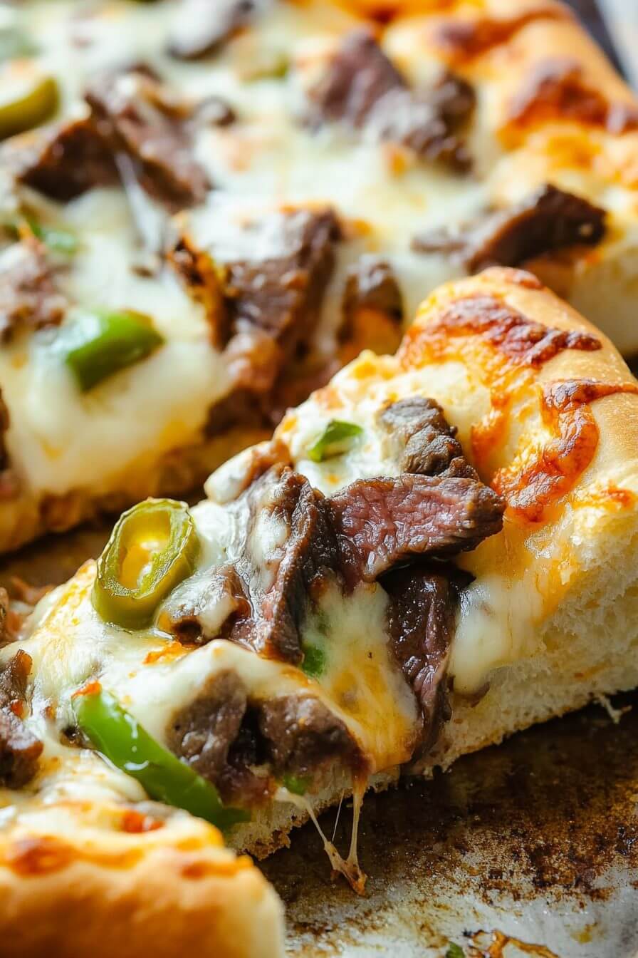Philly Cheesesteak Garlic Bread