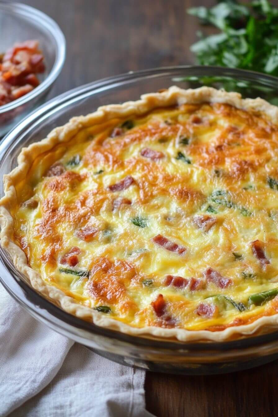 Homestyle Bacon and Cheese Quiche