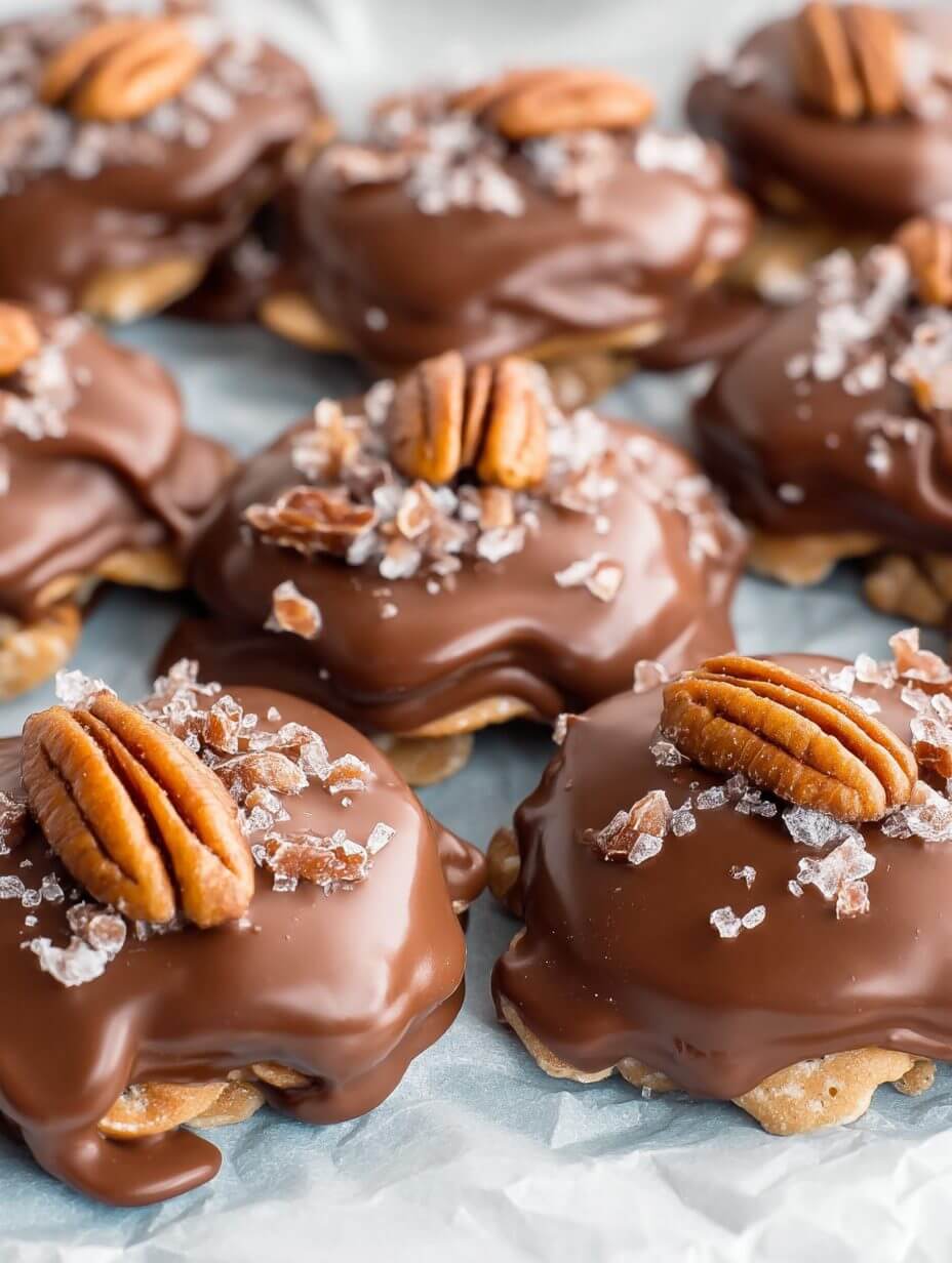 CHOCOLATE PECAN TURTLE CLUSTERS